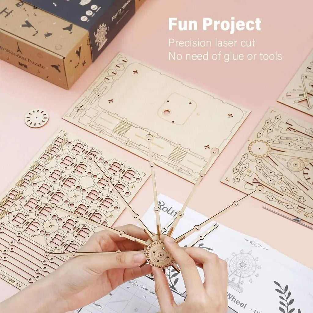 CraftLoom 3D puiset maailmanpyöräpaketti itse koottavaksi