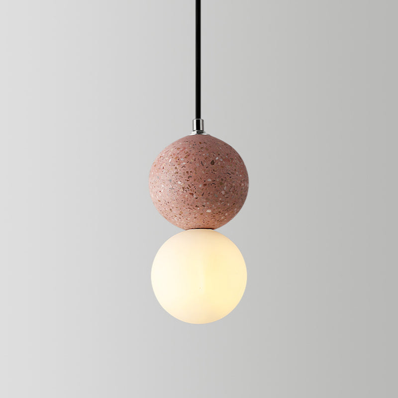 NovaLux LED Pendant Lights Small Glass Lamps For Dining Tables Black And White