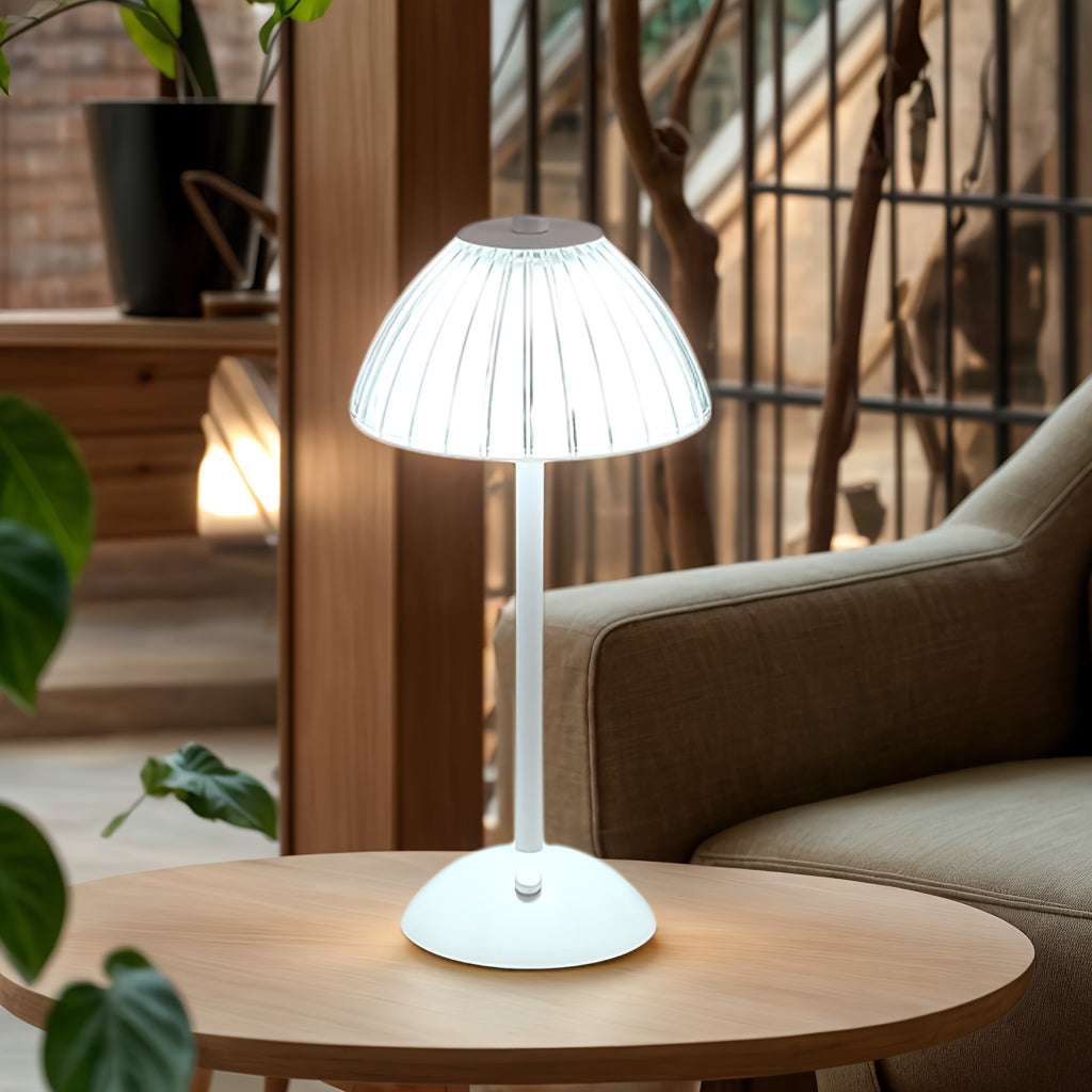 Golden Touch USB genopladelig bordlampe med krystalskærm