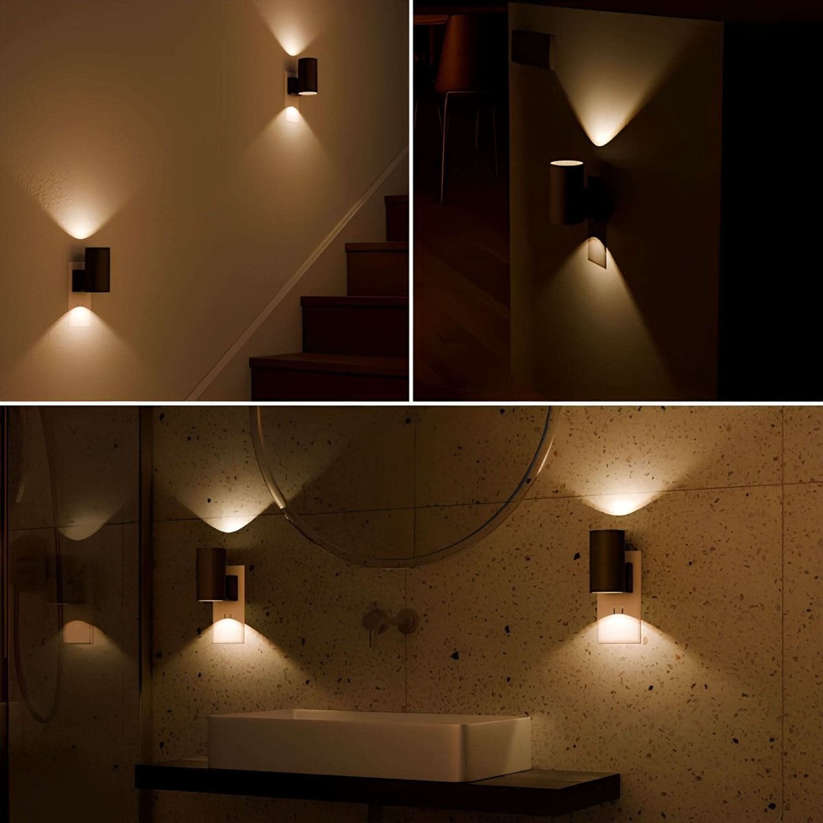 LumenNest LED Lampka Nocna, ściemnialna i automatyczna dla subtelnego, stylowego oświetlenia