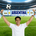 Argentina-flaggets fotballskjerf for verdensmesterskapsfans over hele verden