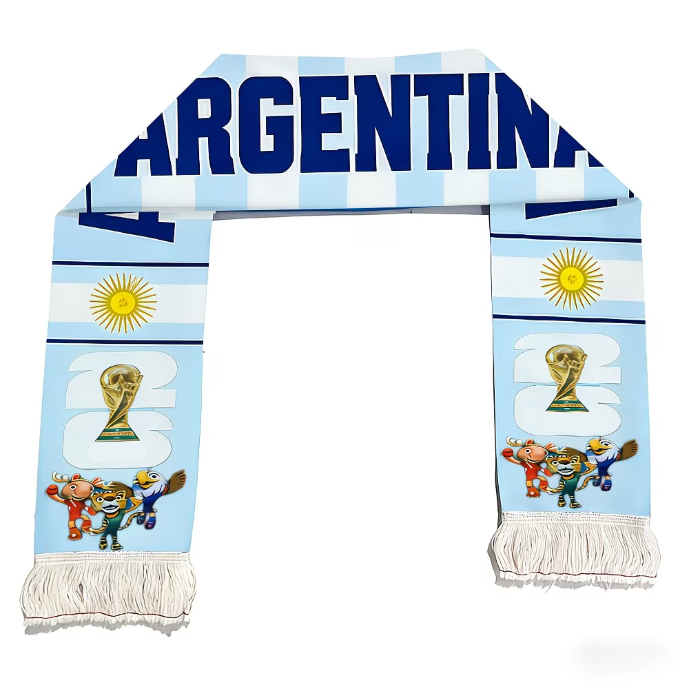 Argentina-flaggets fotballskjerf for verdensmesterskapsfans over hele verden