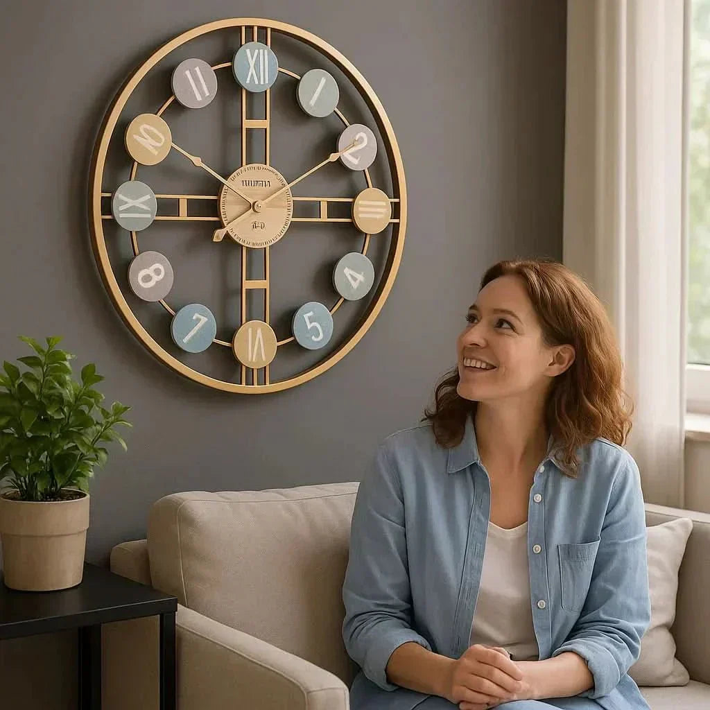 SereneTime Quiet Wall Clock For A Peaceful Living Space
