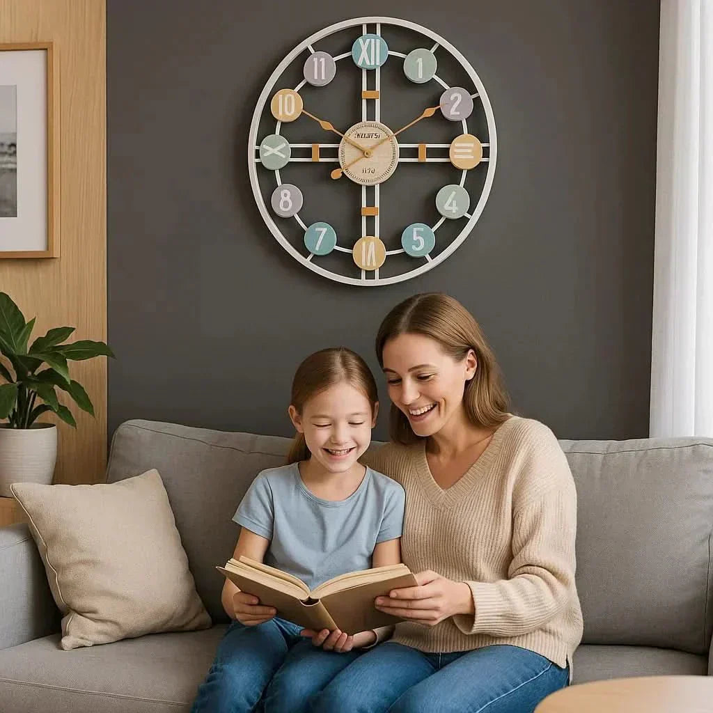 SereneTime Quiet Wall Clock For A Peaceful Living Space