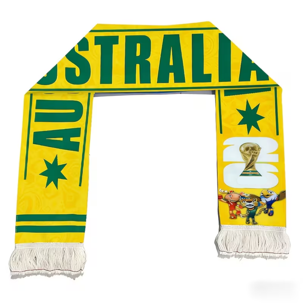 ワールドカップファンとサポーターのためのオーストラリア国旗スカーフ