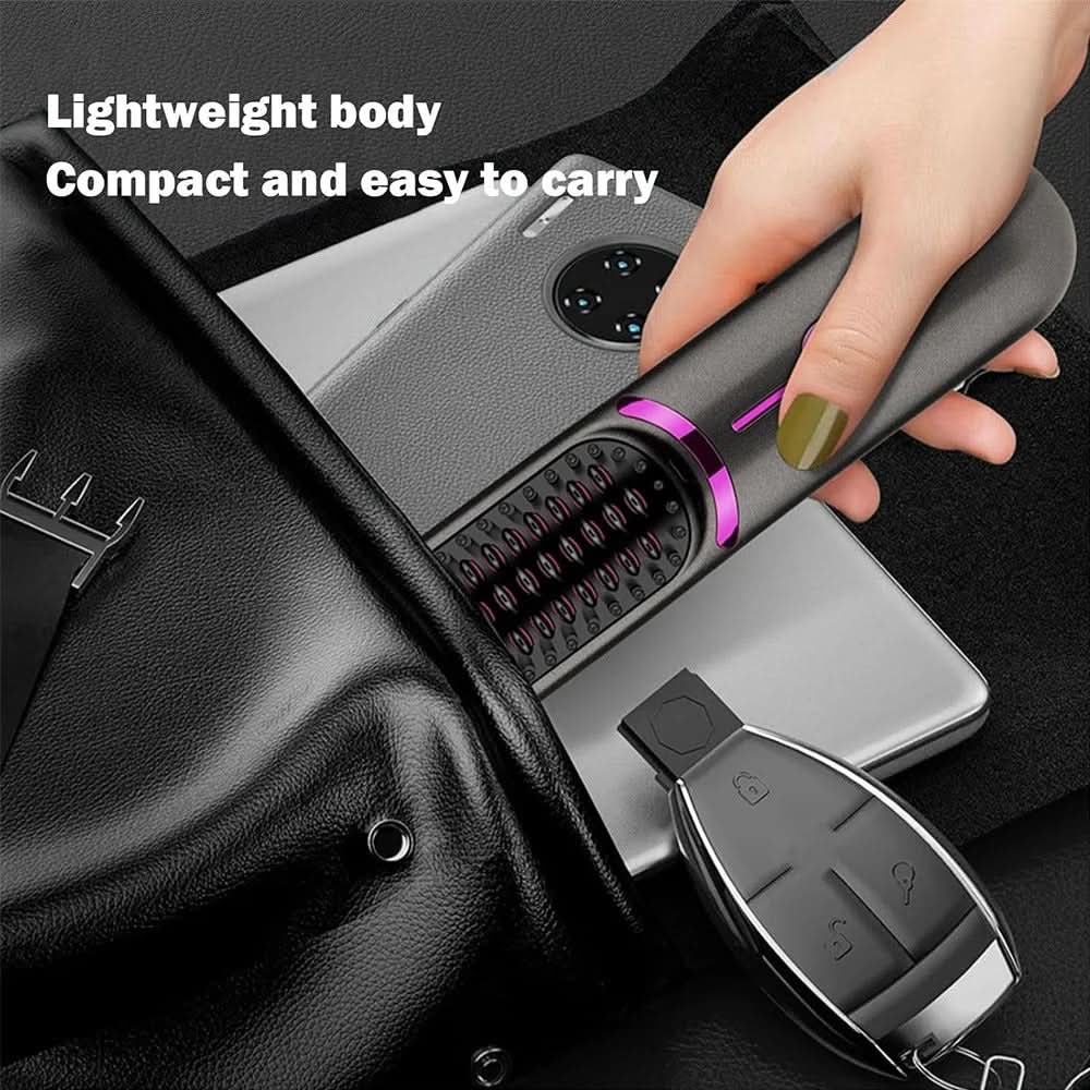NovaGlow Cordless Straightening Brush Styler For Straight Hair Everywhere