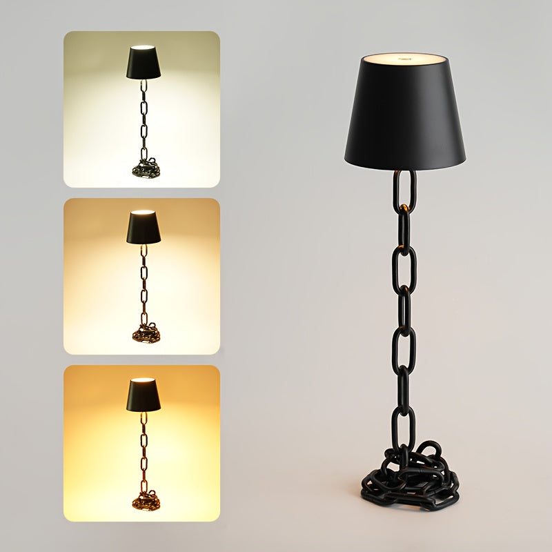 Przemysłowa lampa biurkowa na łańcuch z ładowalnym światłem LED