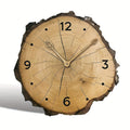 Houten klok met schijf en natuurlijke boomstamlook voor rustieke woondecoratie