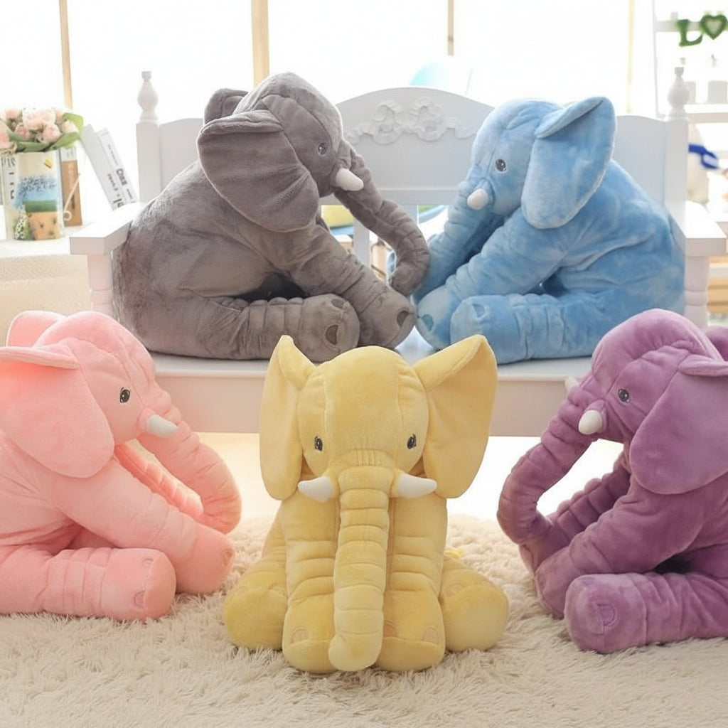 Cuddly Elephant Plush Pillow Toy For Baby Comfort Nap Time