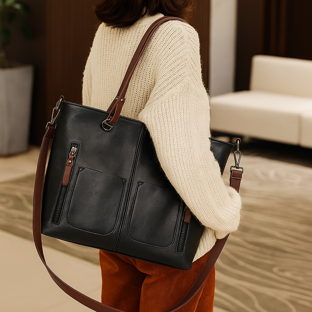 Women's Vintage Tote Bag for Work, Office, and Travel