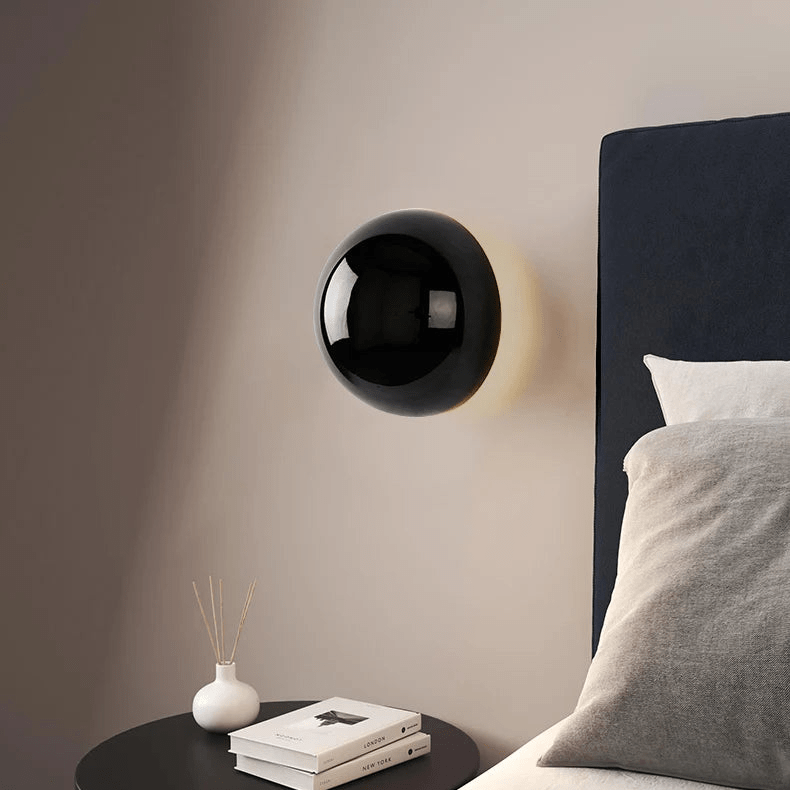 Candeeiro de Parede Bauhaus Eclipse com Acabamento Dourado para Iluminação de Arte Moderna