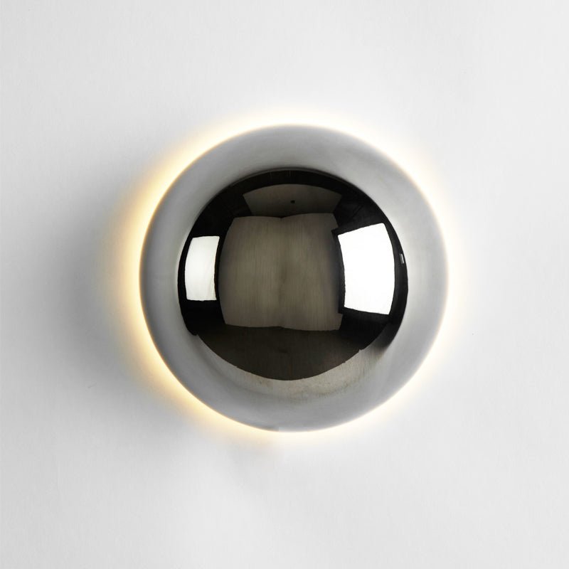 Candeeiro de Parede Bauhaus Eclipse com Acabamento Dourado para Iluminação de Arte Moderna