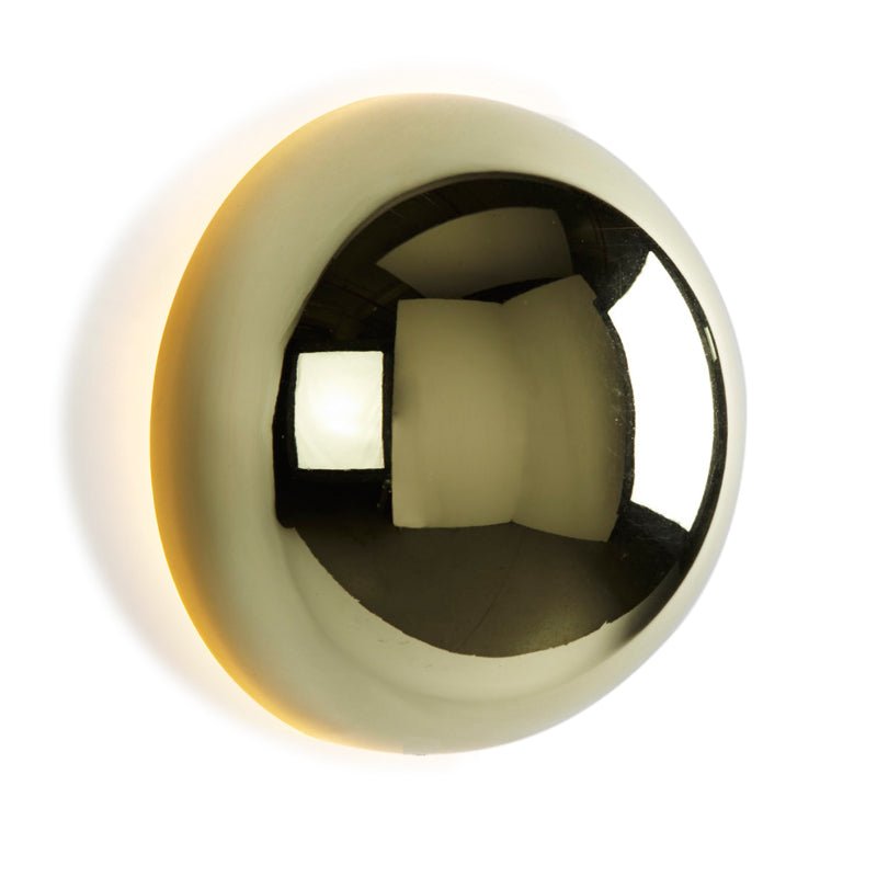 Candeeiro de Parede Bauhaus Eclipse com Acabamento Dourado para Iluminação de Arte Moderna