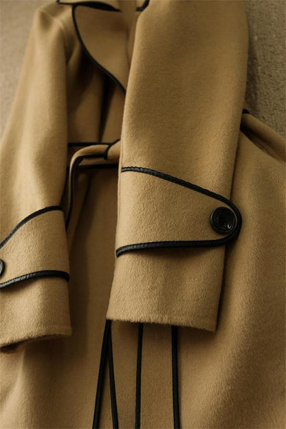 Hand Tied High-grade Woolen Overcoat