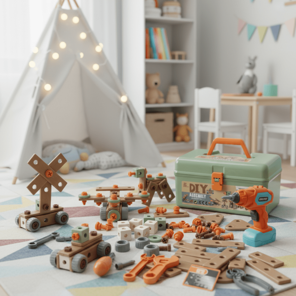 CraftSmith 100-teiliges Werkzeugset für kreative Kinder ab 3 Jahren