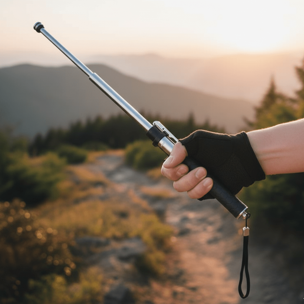 Trail Guard Trek Stick Automatic Walking Stick With Self Defense