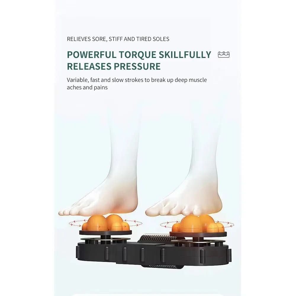 Massaggiatore per Piedi Auralux Shiatsu con Funzione Riscaldante, 12 Sfere da Massaggio 3D e Timer