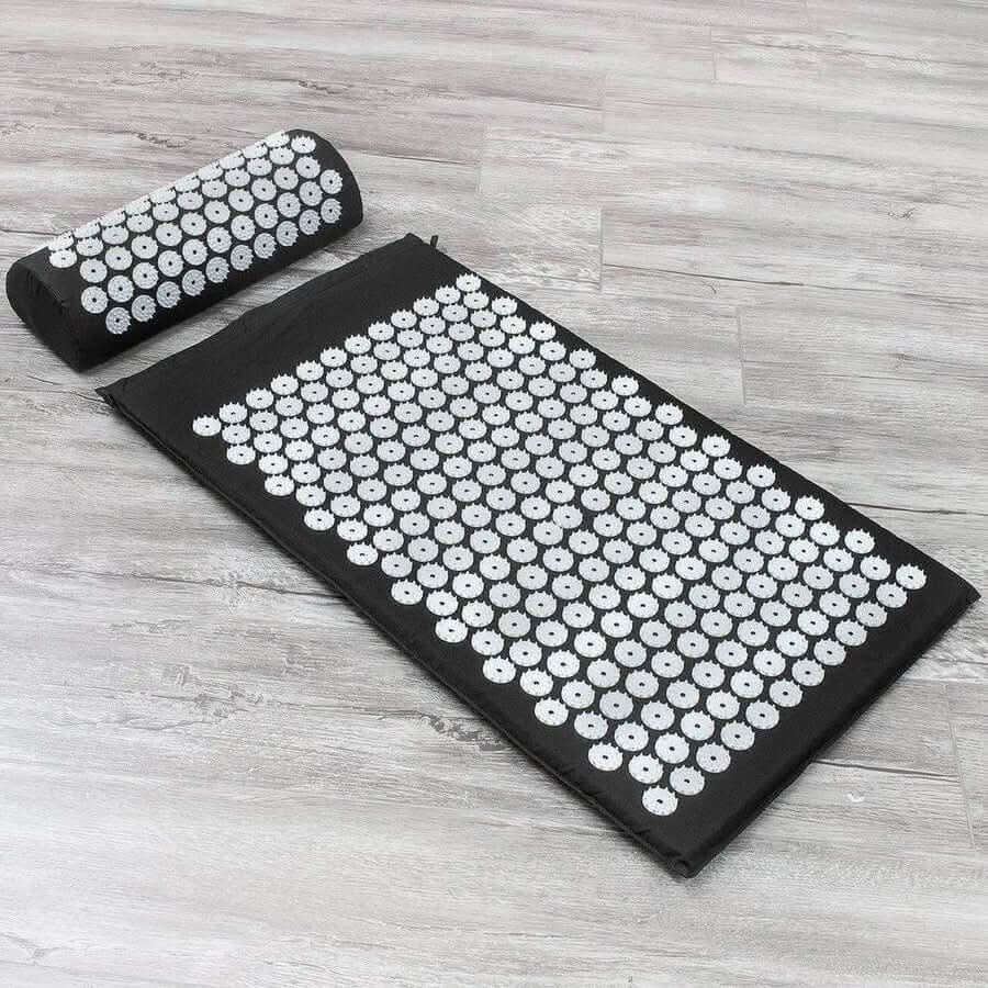 CalmFlow Acupressure Yoga Mat and Cushion Set for Natural Pain Relief and Relaxation