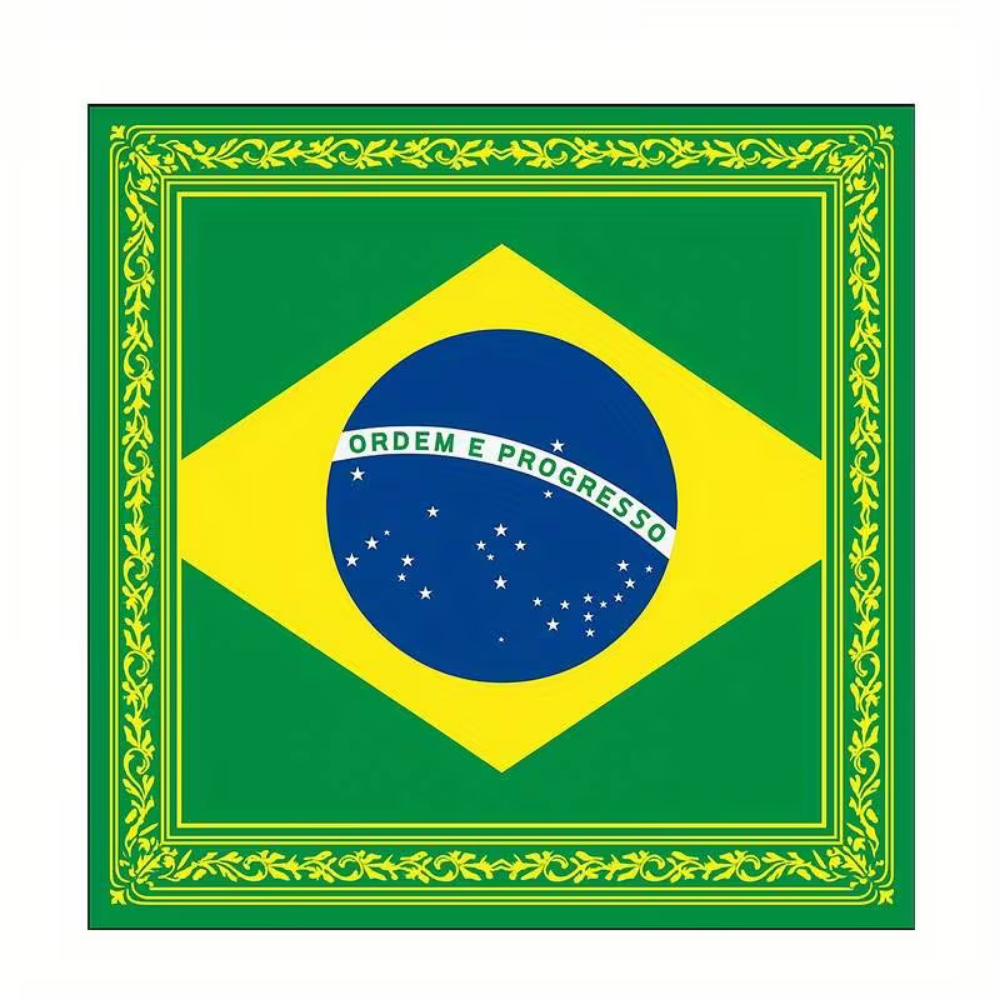ブラジル旗ワールドカップバンダナ ヘッドスカーフ スクエア ファッションアクセサリー