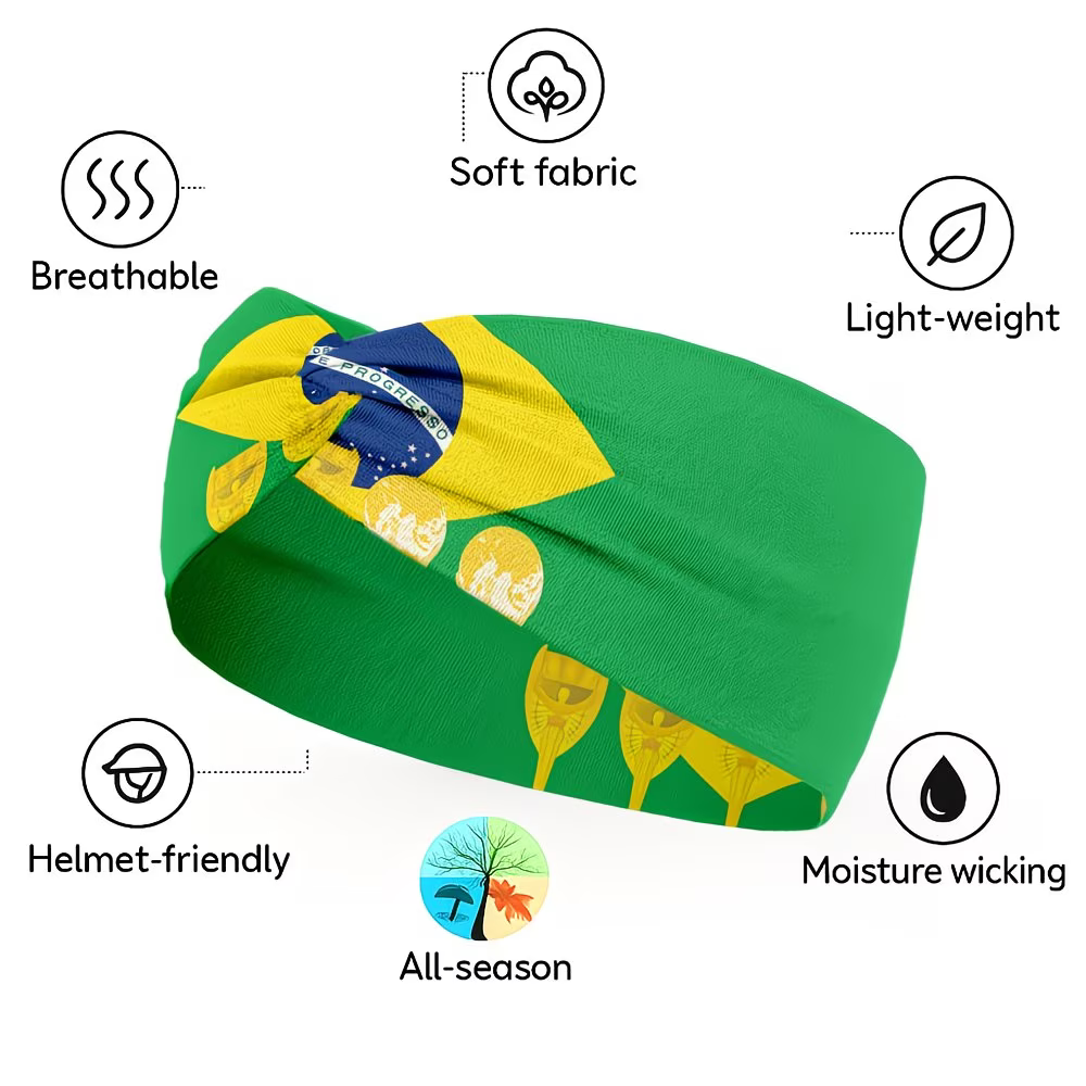 Brazília zászlós sportfejfedő világbajnokságra, nyakmelegítőként vagy arcmaszkként használható.
