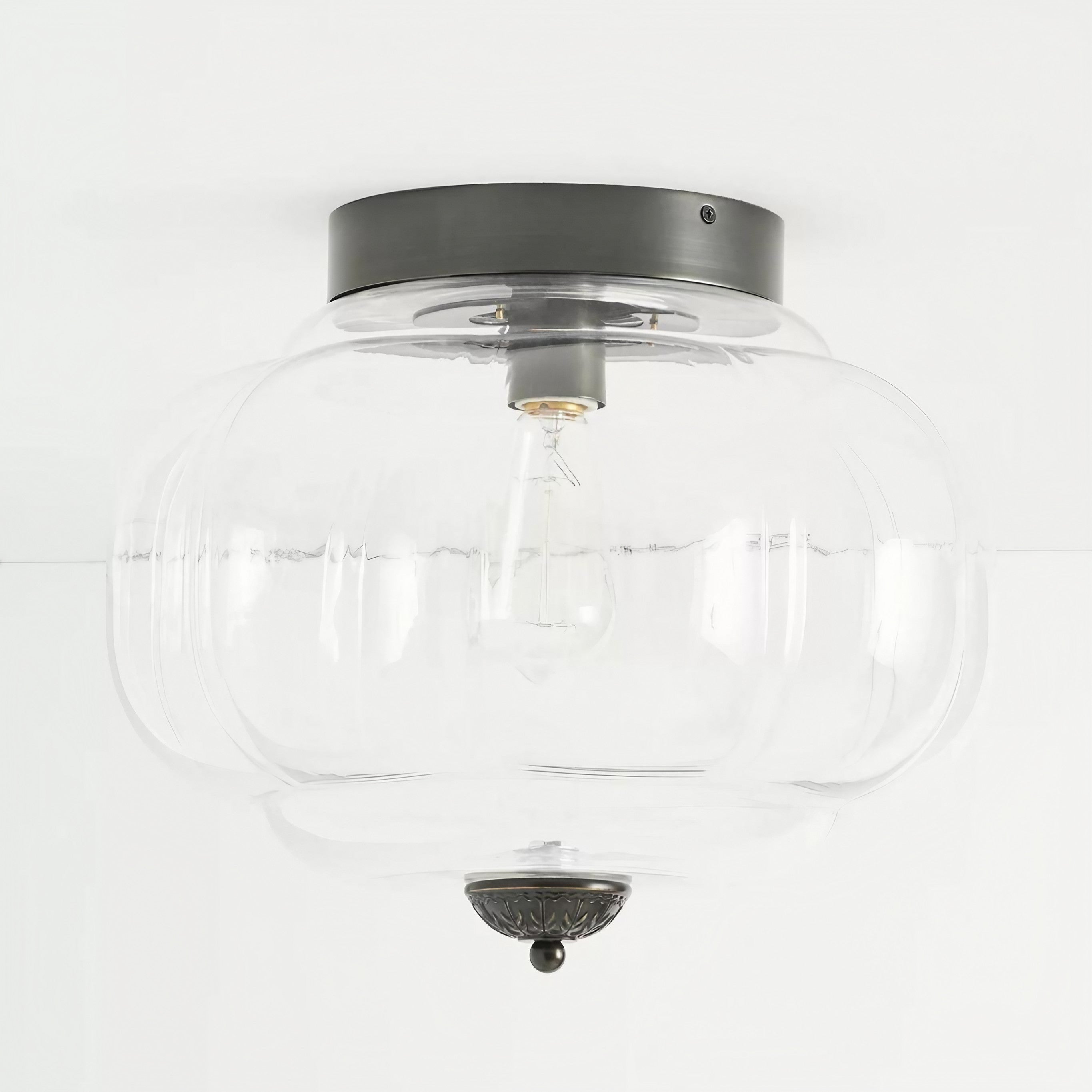 Stropní svítidlo Milk Glass s skleněným stínidlem, moderní přisazené, skandinávský styl