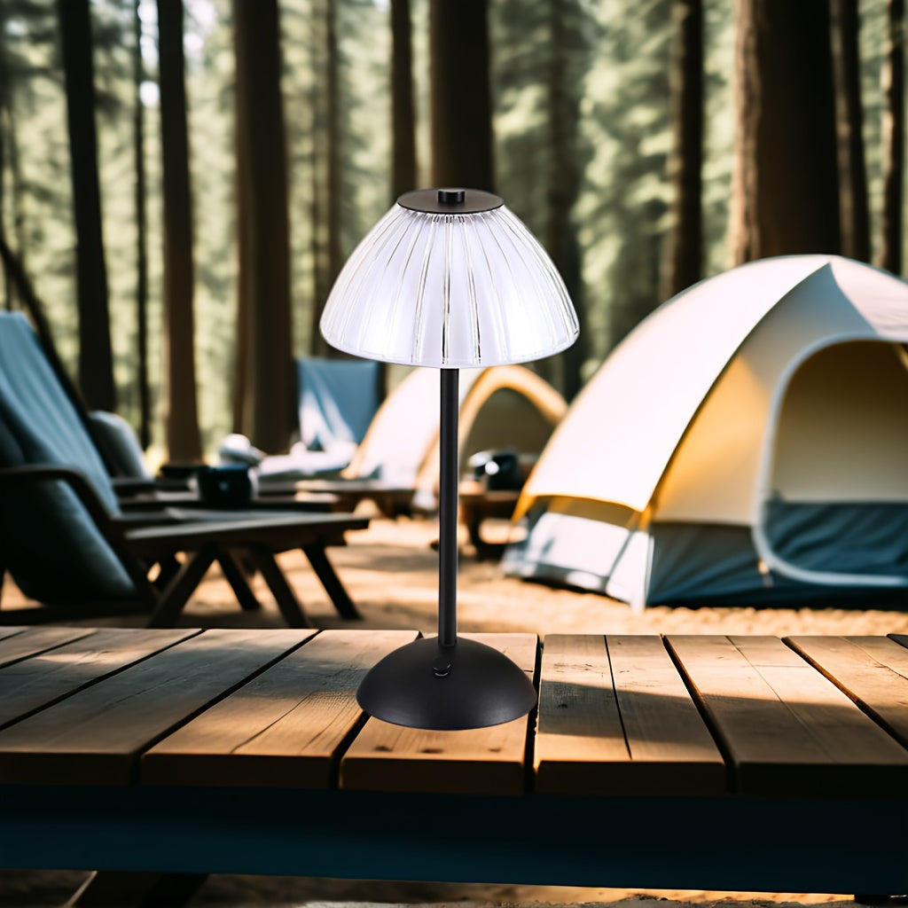 Golden Touch USB genopladelig bordlampe med krystalskærm
