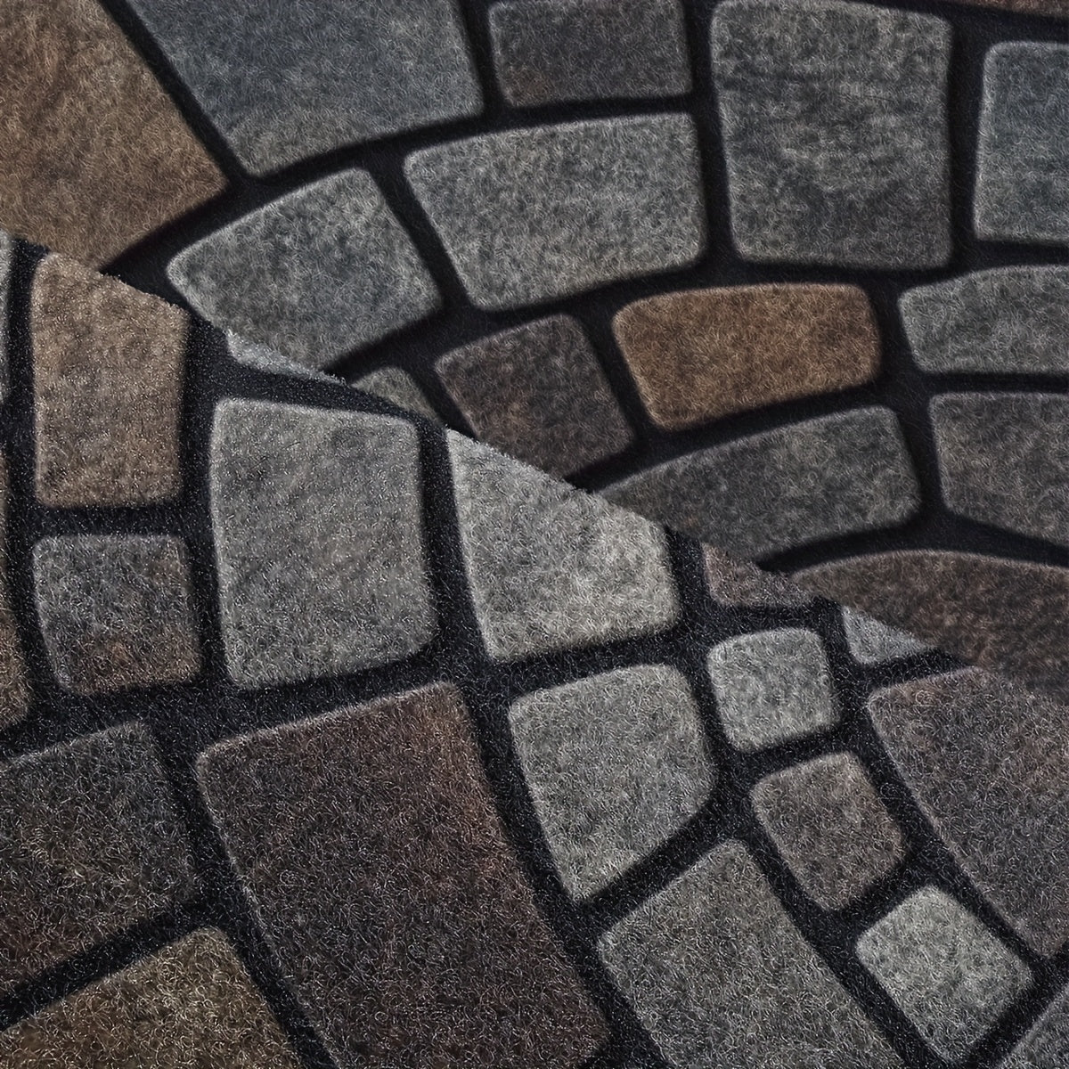 Zerbino d'ingresso a mosaico semicircolare per uso interno ed esterno