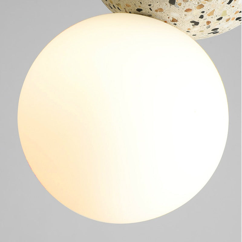 NovaLux LED Pendant Lights Small Glass Lamps For Dining Tables Black And White