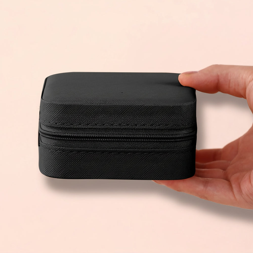 Travel Jewelry Box Organizer Case With Zipper For On The Go Storage