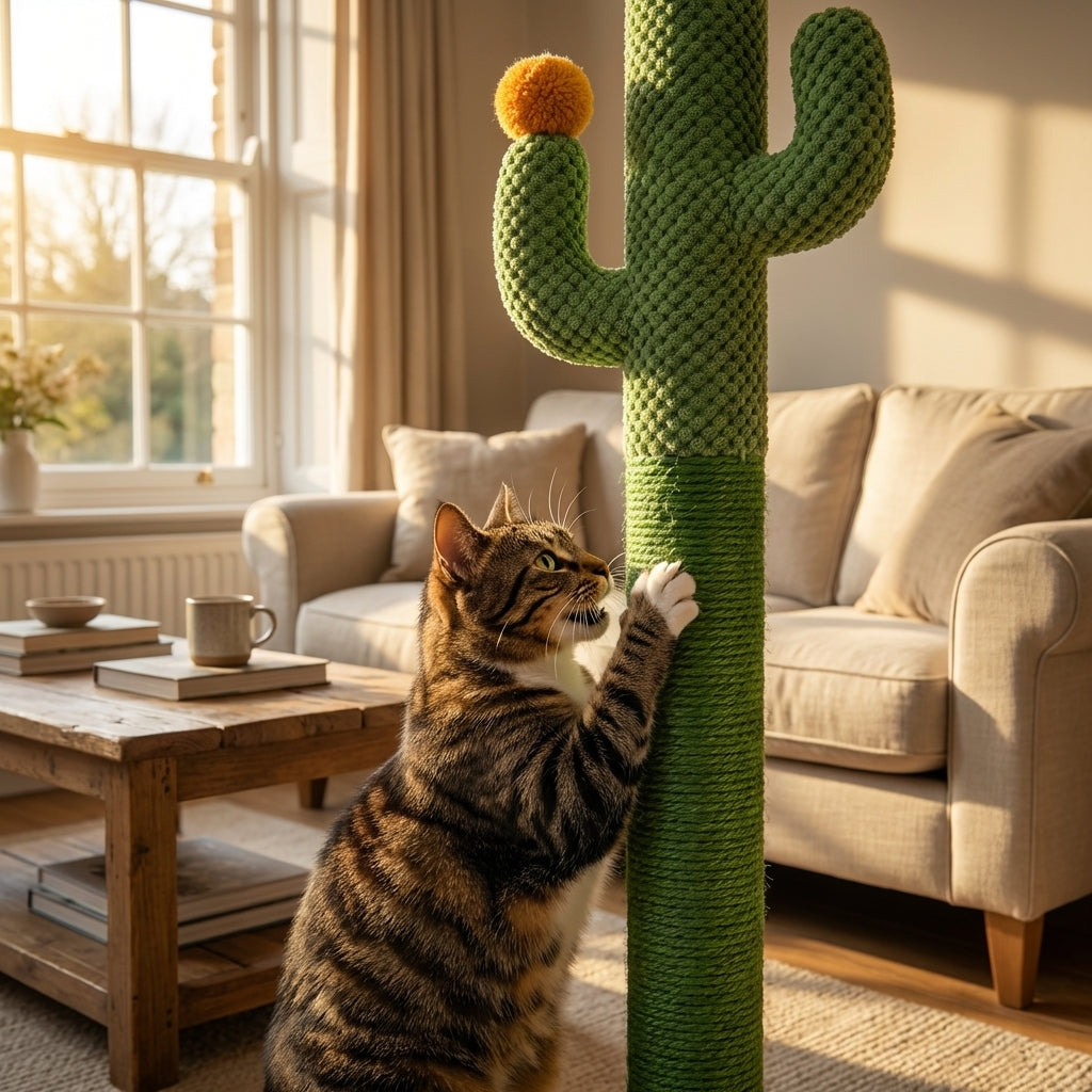Tiragraffi per Gatti a Forma di Cactus, Sisal, Piccolo, Medio, Grande | Rosalyssa