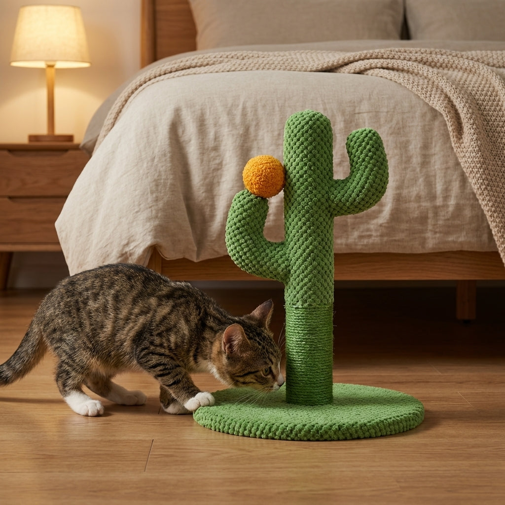 Tiragraffi per Gatti a Forma di Cactus, Sisal, Piccolo, Medio, Grande | Rosalyssa