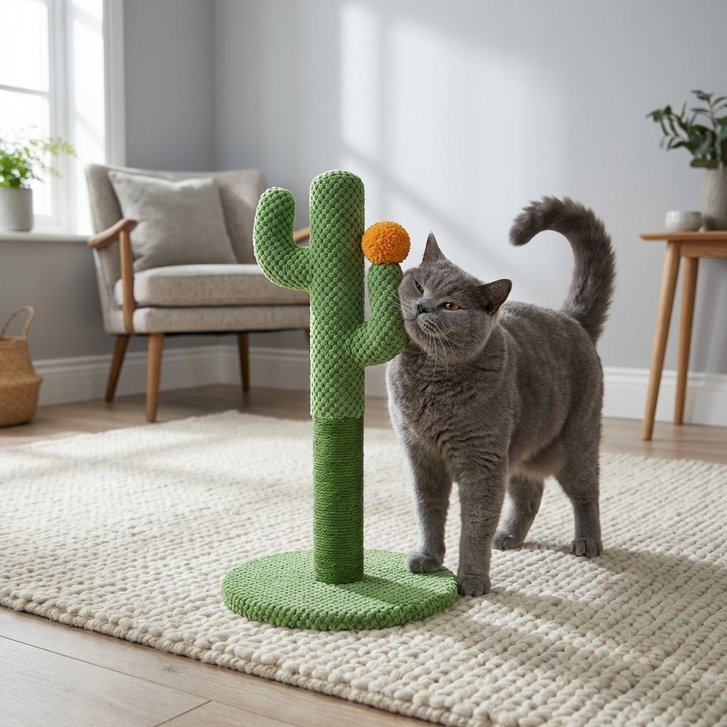 Tiragraffi per Gatti a Forma di Cactus, Sisal, Piccolo, Medio, Grande | Rosalyssa