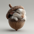 Plush Christmas Ornaments Cozy Acorn Wrapped Animals For Tree Decor