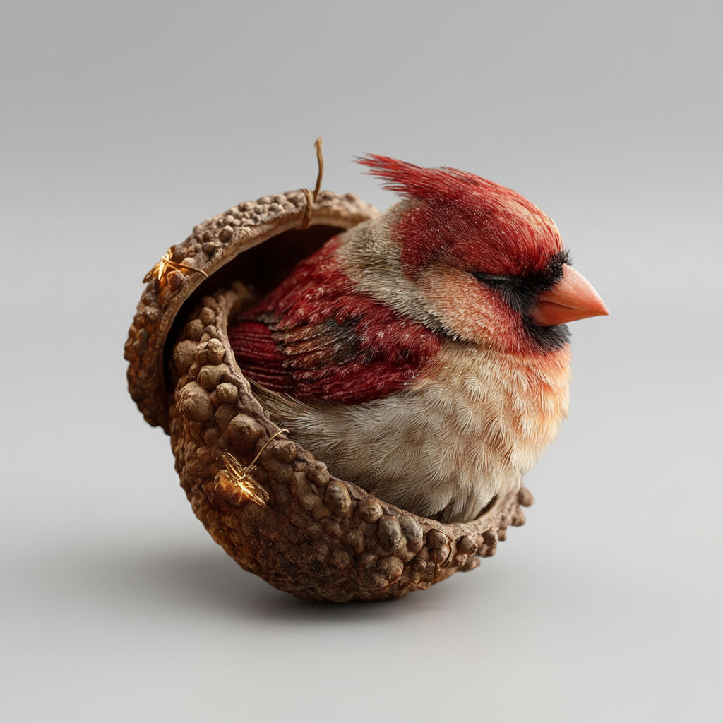 Plush Christmas Ornaments Cozy Acorn Wrapped Animals For Tree Decor