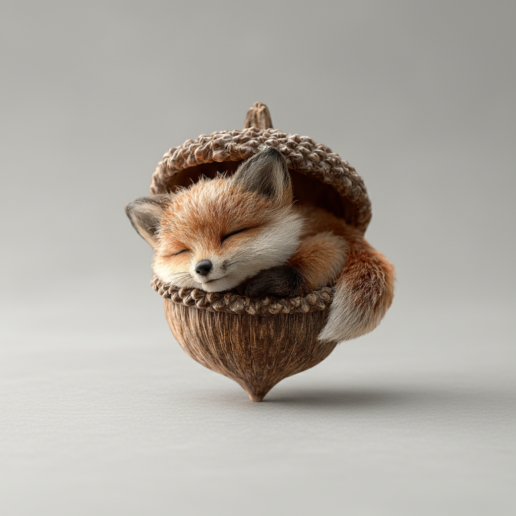 Plush Christmas Ornaments Cozy Acorn Wrapped Animals For Tree Decor