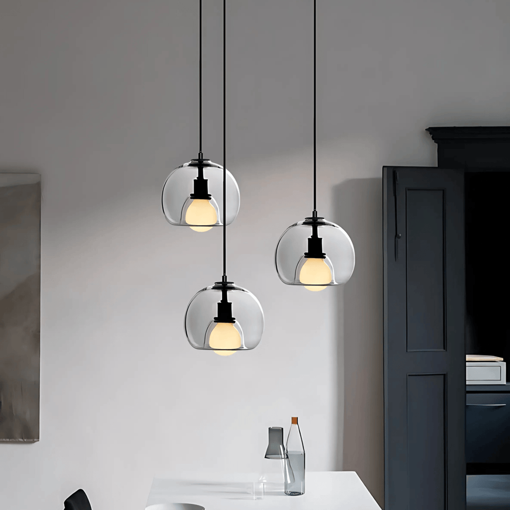 Clyde Glass Pendant Fixture With Handblown Modern Elegance