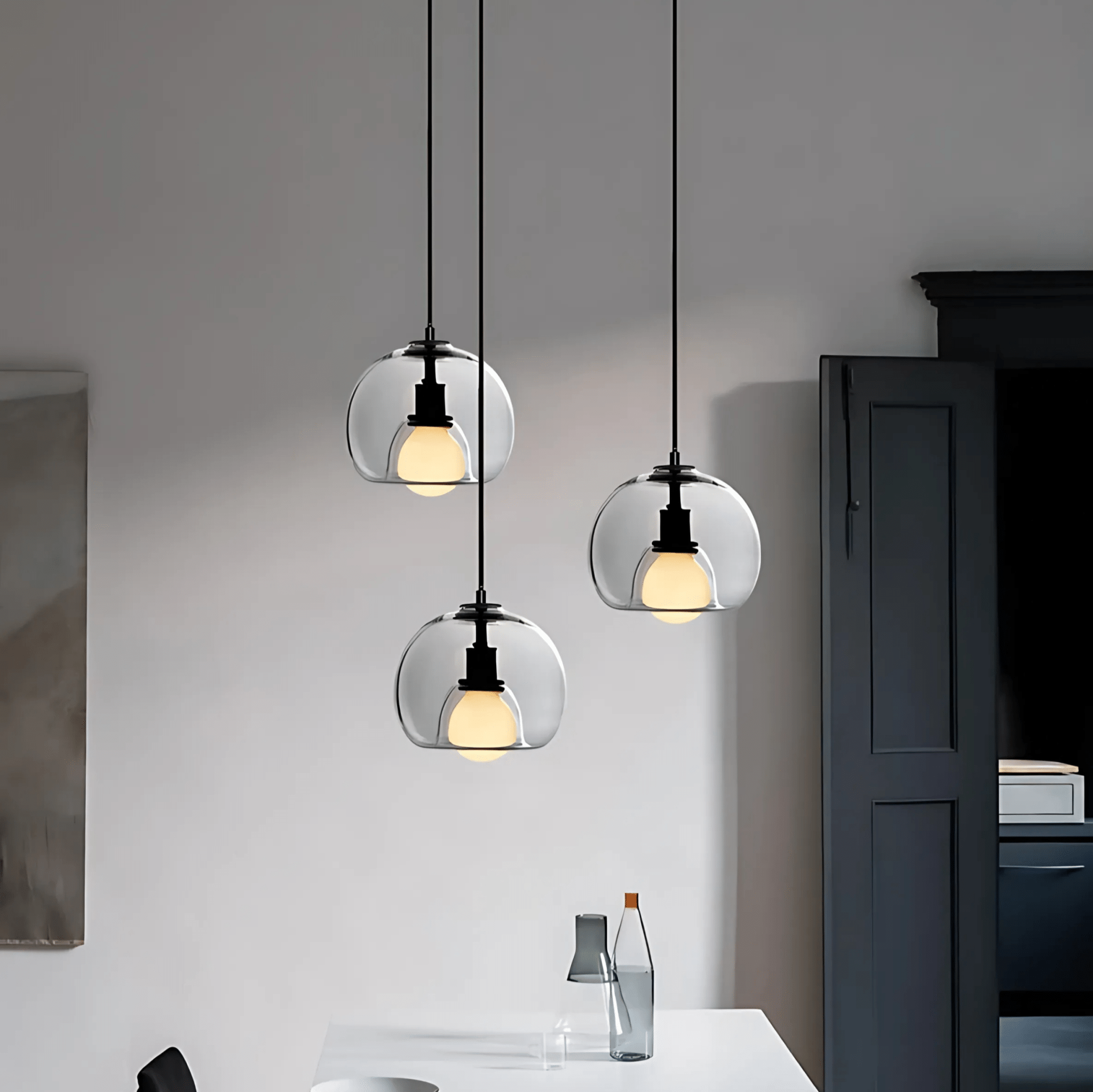 Clyde Glass Pendant Fixture With Handblown Modern Elegance