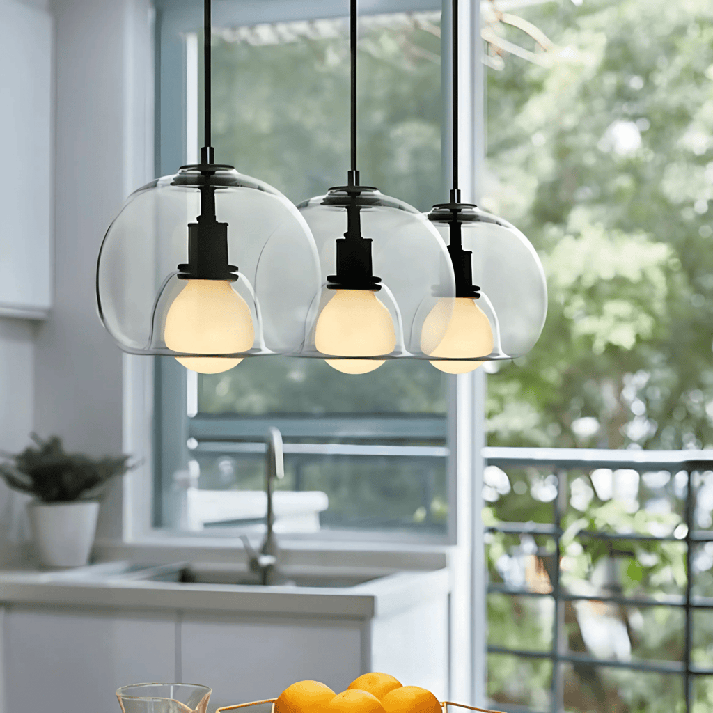 Clyde Glass Pendant Fixture With Handblown Modern Elegance