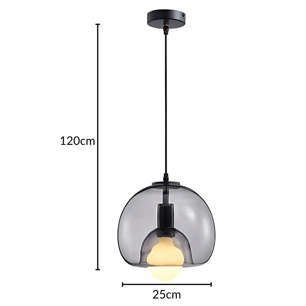 Clyde Glass Pendant Fixture With Handblown Modern Elegance