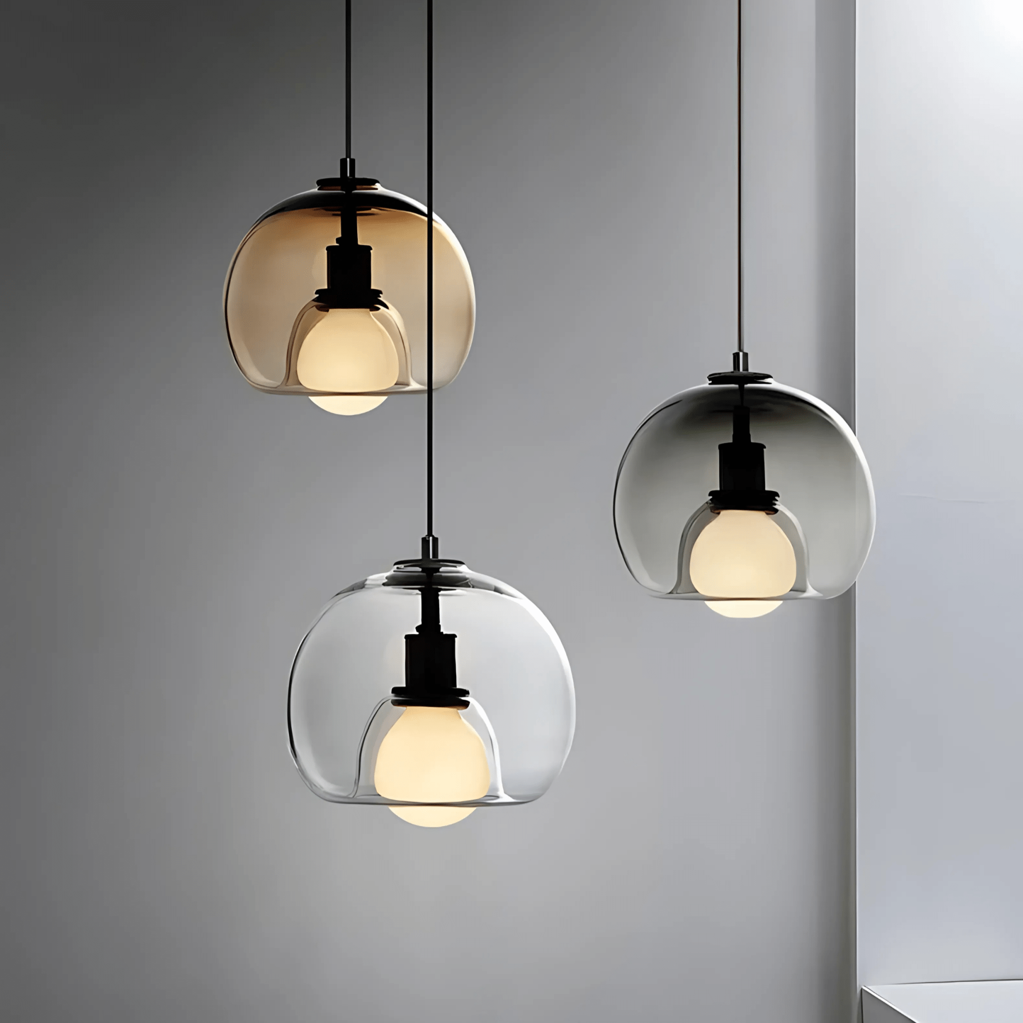 Clyde Glass Pendant Fixture With Handblown Modern Elegance