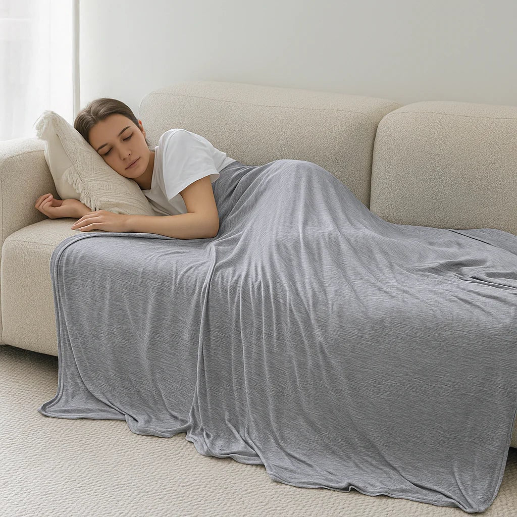 Køletæppe til varme sovende, let og åndbart komfort til sommeren