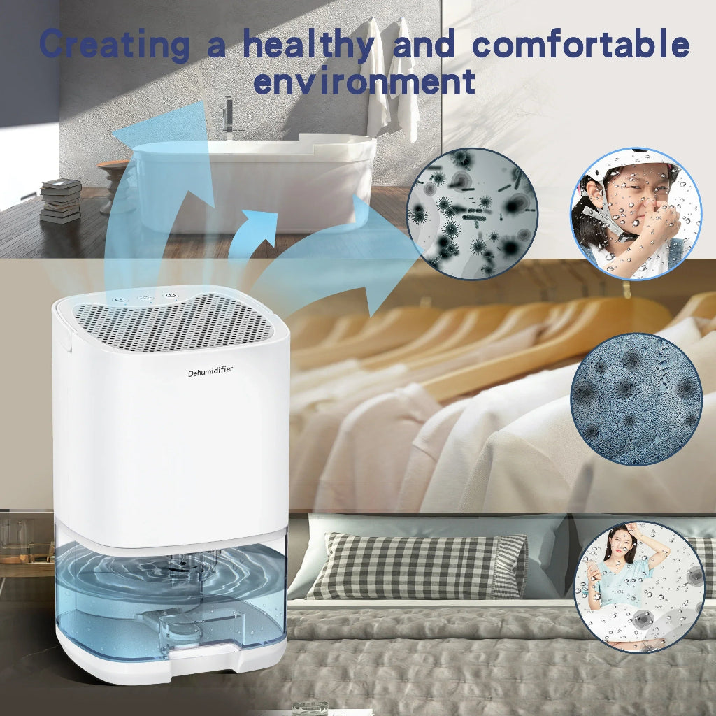Compact Portable Dehumidifier With Night Light And Cooling