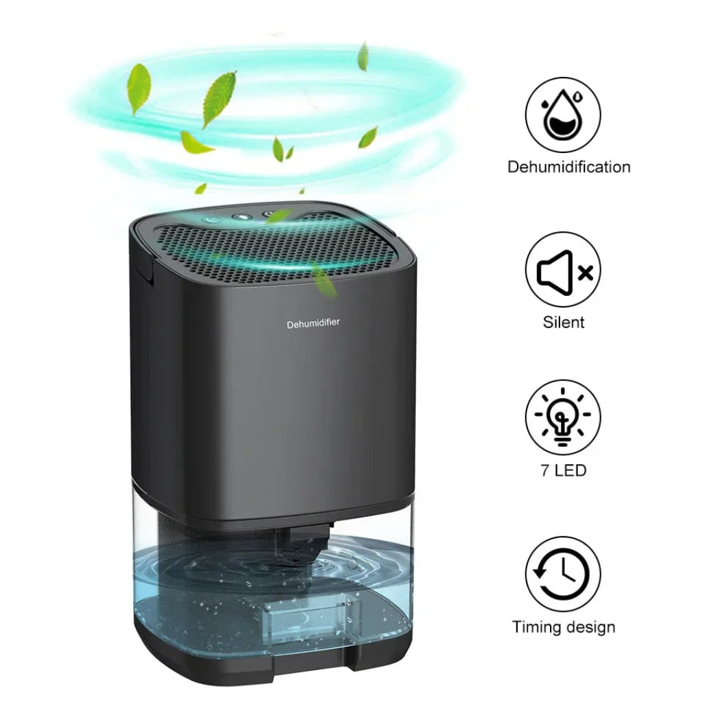 Compact Portable Dehumidifier With Night Light And Cooling