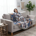 Blomstret boheme kølende plaid til sofa og boligindretning
