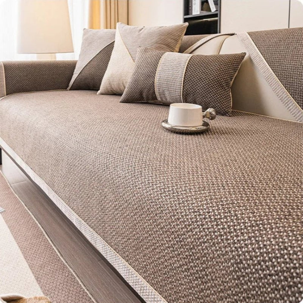 Copertura in cotone per divani con protezione antiscivolo per mobili