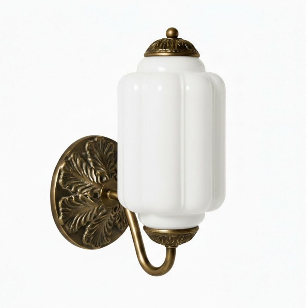 Vintage Milk Glass Wall Light Fixture For Indoor Ambient Lighting | Rosalyssa