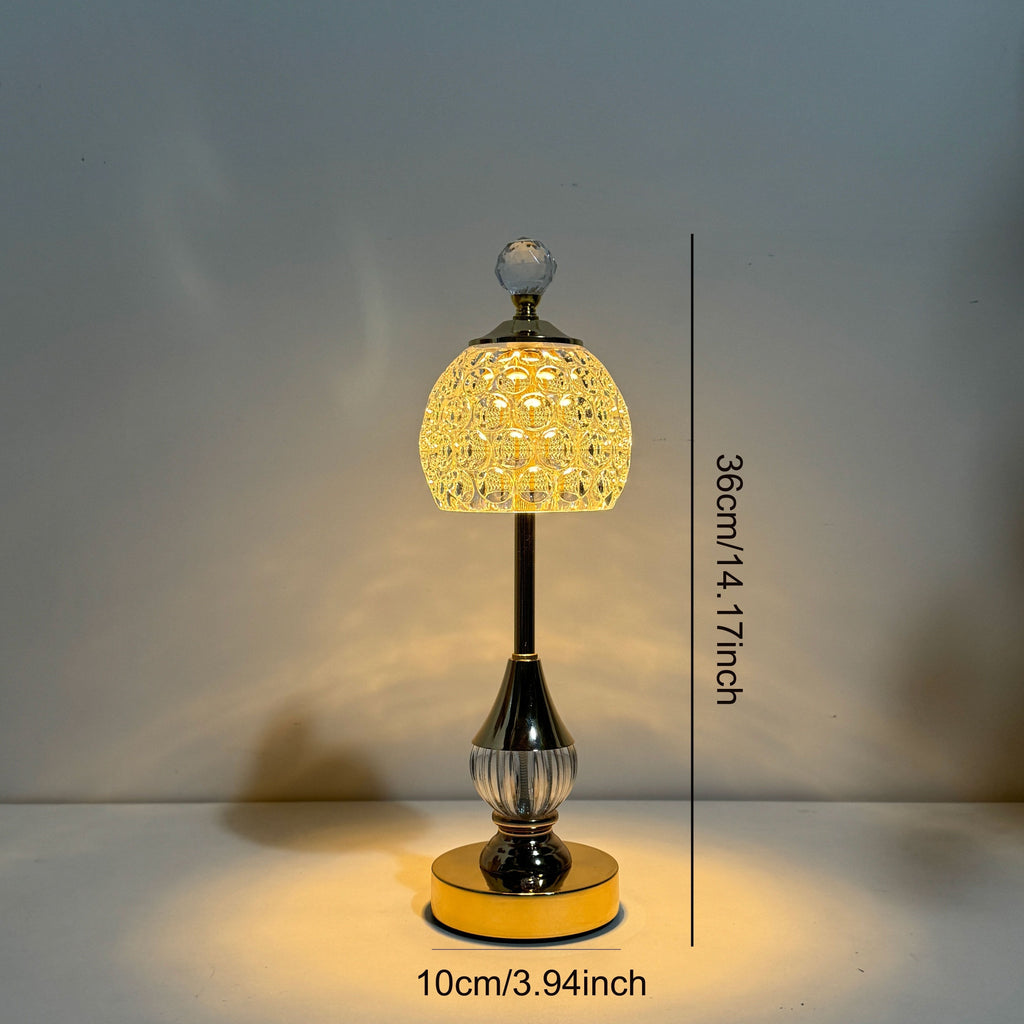 Lampe de chevet Crystal Touch avec lumière LED rechargeable