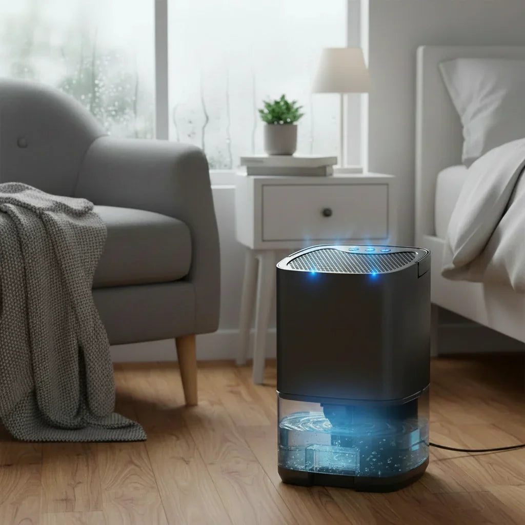 Compact Portable Dehumidifier For Home Use In Small Rooms
