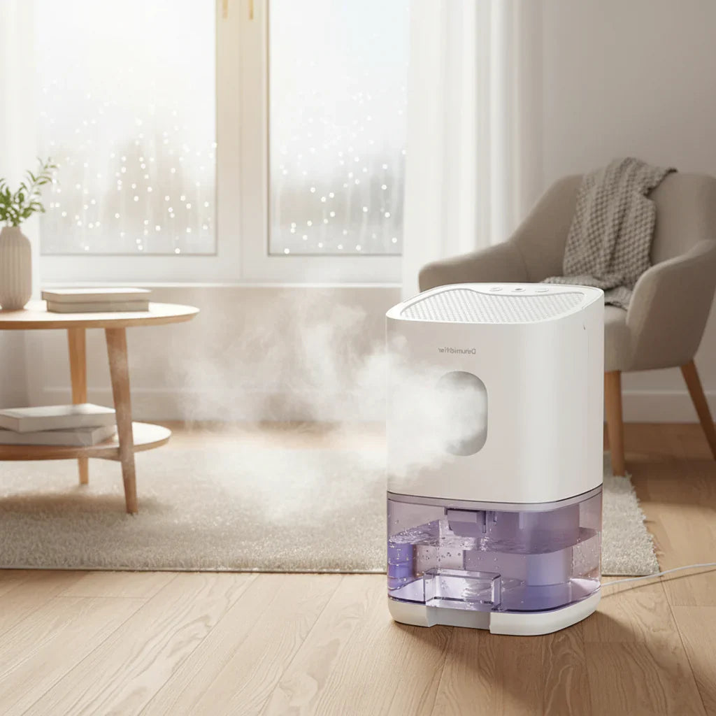 Compact Portable Dehumidifier For Home Use In Small Rooms