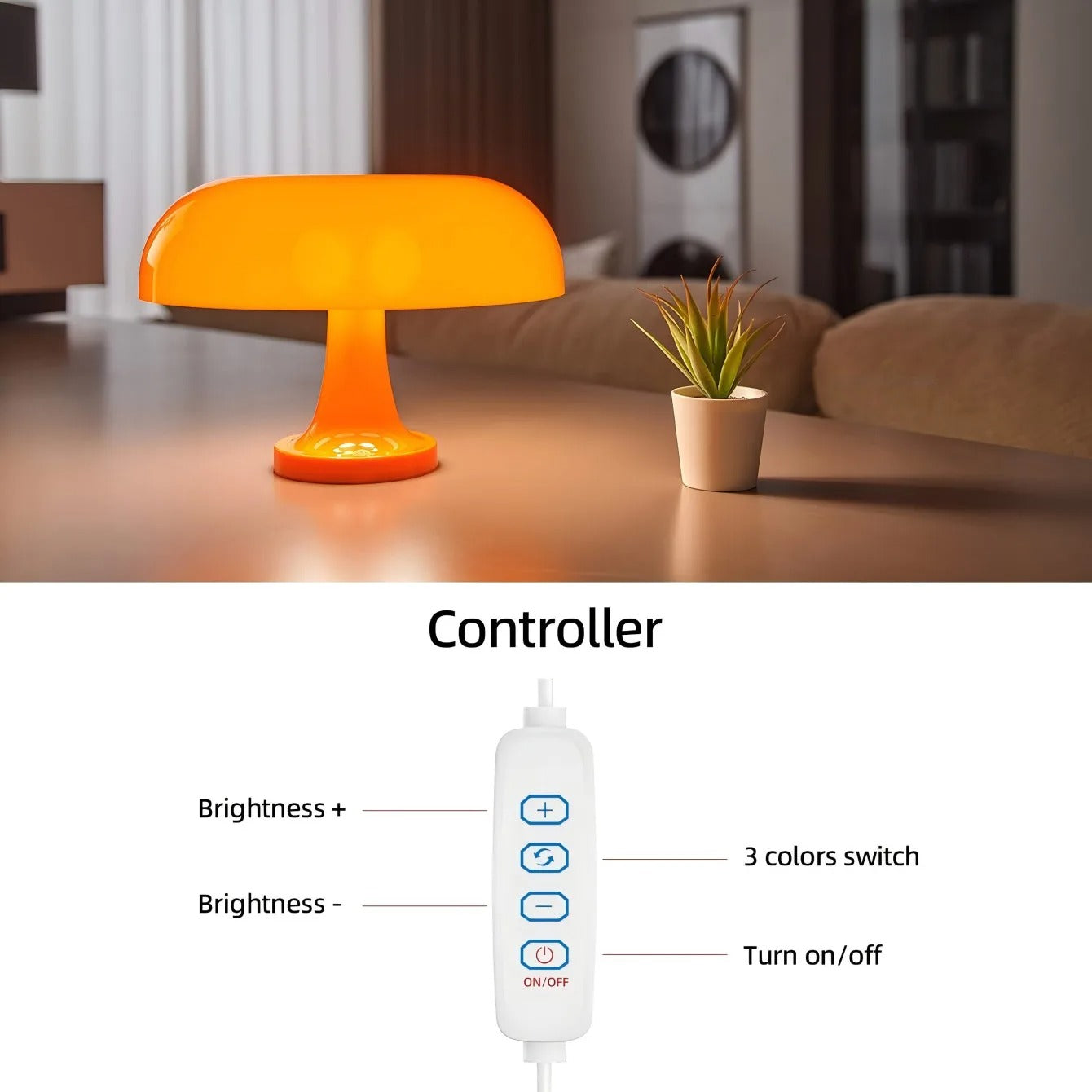 Mushroom Lamp With Bauhaus Style For Warm Home Ambience